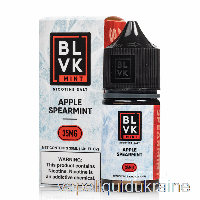 Vape Liquid Ukraine Apple Spearmint - BLVK Mint Salts - 30mL 50mg